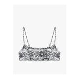 Koton Hafif Destekli Yılan Desenli İnce Askılı Bralet Bikini Üstü