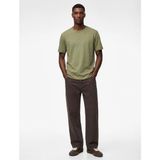 Koton Haki Erkek Regular Fit Kısa Kollu Bisiklet Yaka Pamuklu Basic Tişört Model Kodu: 6SAM10332MKHAKI