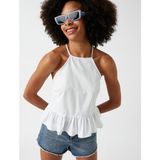 Koton Halter Yaka Atlet Beli Fırfırlı - Beyaz - 36