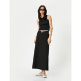 Koton Halter Yaka Atlet Fitilli Slim Fit - Siyah