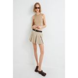 Koton Halter Yaka Atlet Fitilli Slim Fit - XS - Bej