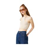 Koton Halter Yaka Crop Atlet, Kadın, Bej, XS
