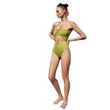 Koton Halter Yaka Mayokini Pencere Detaylı Boncuklu Büzgülü Kaplı