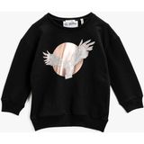 Koton Harry Potter Lisanslı Baskılı Sweatshirt Bisiklet Yaka - 4 - 5 Yaş - Siyah