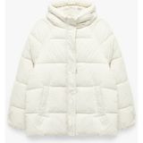 Koton Içi Polar Astarlı Uzun Kollu Fermuarlı Su Itici Kapüşonlu Oversize Şişme Mont - 38 - Gri