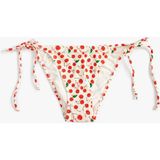 Koton Ipli Bikini Altı Meyve Baskılı Astarlı - 34 - Kırmızı