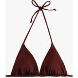 Koton Ipli Üçgen Bikini Üstü - 40 - Kahve