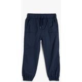 Koton Jogger Pantolon Beli Bağlamalı Cepli Erkek Çocuk Günlük Rahat Kalıp Polyester Karışımlı - 9 - 12 Ay - Lacivert - Klasik
