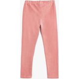 Koton Kadife Tayt Pembe Renk Kız Çocuk İçin Yüksek Bel Lastikli Slim Fit Tasarım - 11 - 12 Yaş