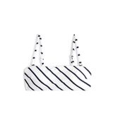 Koton Kadın Askılı Kumaş Detaylı Çizgili Bikini Üstü, Beyaz Çizgili (07Z), 34