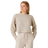 Koton Kadın Bisiklet Yaka Uzun Kollu Sweatshirt 2YAK13520EK Bej (060) M