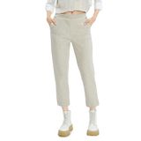 Koton Kadın Crop Paça Basic Pantolon Beli Lastikli Cepli Vizon Melanj, XS