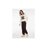 Koton Kadın Ekru Halter Yaka Uzun Kollu Üç İplik Şardonlu Sweatshirt Rahat ve Şık