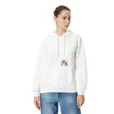 Koton Kadın Kapüşonlu Uzun Kollu Cep Detaylı Kedi Baskılı Sweatshirt XS Ekru (010)