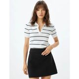 Koton Kadın Kazak Beyaz-Lacivert 5WAK90389HT - Beyaz - Lacivert - XS