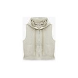 Koton Kadın Kolsuz Kapüşonlu Fermuarlı Cep Detaylı Yelek %10 Viskoz %90 Polyester Rahat Kalıp - XL - Kahverengi