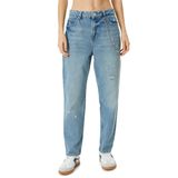 KOTON Kadın Mom Fit Kot Pantolon - Mom Jean, Açık İndigo (Lgt), 30W / 32L
