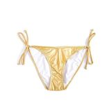 KOTON Kadın Normal Bel Bağcık Detaylı Bikini Altı, Altın, 38
