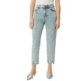 KOTON Kadın Normal Bel Cep Detaylı Jean Pantolon, Bleach (Bch), 25W / 32L