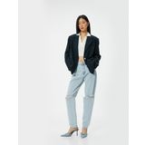 KOTON Kadın Normal Bel Kot Pantolon Düz Paça - Eve Jean, Bleach (Bch), 28W / 32L