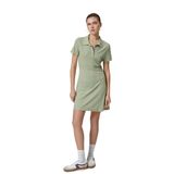 KOTON Kadın Polo Yaka Kısa Kollu Mini Elbise, Haki (876), Xs