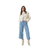 Koton Kadın Rahat Kesim Yüksek Bel Kot Pantolon, Mom Jeans, Açık Mavi, 26/32