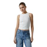 KOTON Kadın Ribanalı Basic Atlet Pamuklu Slim Fit, Ekru (010), Xs
