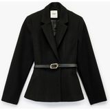 Koton Kadın Siyah Kruvaze Yaka Kemer Detaylı Peplum Blazer Ceket Kış Sezonu İçin Şık Tasarım - 34