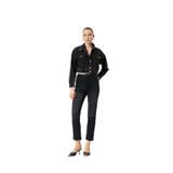 Koton Kadın Slim Düz Paça Kot Pantolon, Cepli, Pamuklu, Siyah, 32-32 Beden