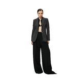 Koton Kadın Slim Fit Blazer Ceket, Tek Düğmeli, Cep Detaylı, Siyah Çizgili, 38 Beden