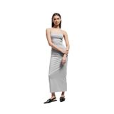 Koton Kadın Slim Fit İnce Askılı Uzun Elbise, Gri, XS Beden