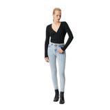 Koton Kadın Yüksek Bel Dar Paça Denim Pantolon, Açık İndigo, Beden 26