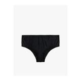 Koton Kadın Yüksek Bel Rahat Kalıp Basic Brazilian Külot, Siyah, XL
