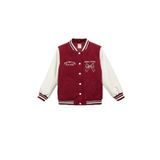 Koton Kadın/Kız Bomber Kolej Ceketi, İşleme Detaylı, Uzun Kollu, Kaşe, Bordo, 3-4 Yaş