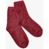 Koton Kalın Peluş Soket Çorap - Standart - Bordo
