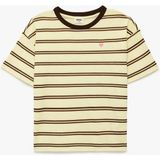 Koton Kalp Detaylı Çizgili Sarı Kız Çocuk T-Shirt 6SKG10427AK - 7 - 8 Yaş