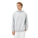 Koton Kapüşonlu Uzun Kollu Düğme Detaylı Cep Detaylı Sweatshirt, Erkek, Gri, S