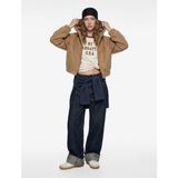Koton Kapüşonlu Uzun Kollu Fermuarlı Crop Ceket - XL - Ekru