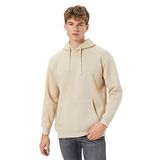 Koton Kapüşonlu Uzun Kollu Rahat Kesim Sweatshirt, Erkek, Bej, S