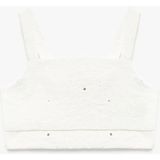 Koton Kare Yaka Dokulu Askılı Viskon Crop Bluz - Kahve - 6 - 7 Yaş