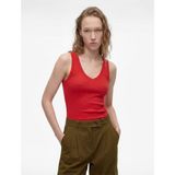 Koton Kaşkorse Modal Karışımlı V Yaka Kolsuz Slim Fit Atlet - Kırmızı