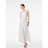 Koton Kat Kat A Kesim Midi Dantel Kloş Etek - Beyaz - XS