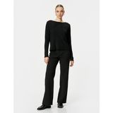 Koton Kayık Yaka Kazak Basic Fitilli - XL - Siyah