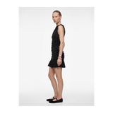 Koton Kayık Yaka Kolsuz Bodycon Drapeli Taşlı Mini Abiye Elbise