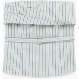 Koton Kemer Detaylı Çizgili Straplez Crop Bluz - 34