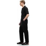 Koton Keten Pamuk Karışımlı Beli Bağcıklı Chino Pantolon - 48 - Siyah - Slim