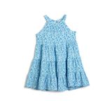 Koton Kids 3SKG80078AK1031 Mavi Çiçekli Kız Çocuk Elbise