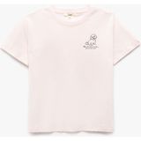 Koton Kısa Kollu Baskılı Pamuklu Bisiklet Yaka Kadın Tişört - Pembe - 2XL