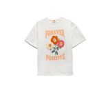 Koton Kısa Kollu T-Shirt, 11-12 Yaş, 5SKG10120AK, Ekru, Kadın