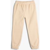 Koton Kız Bebek Basic Jogger Eşofman Altı Beli Lastikli - Bej - 9 - 12 Ay